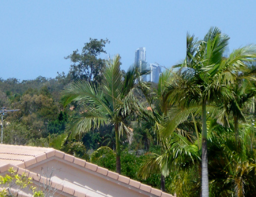 View of Q1, Surfer's Paradise - the  world's tallest residential building